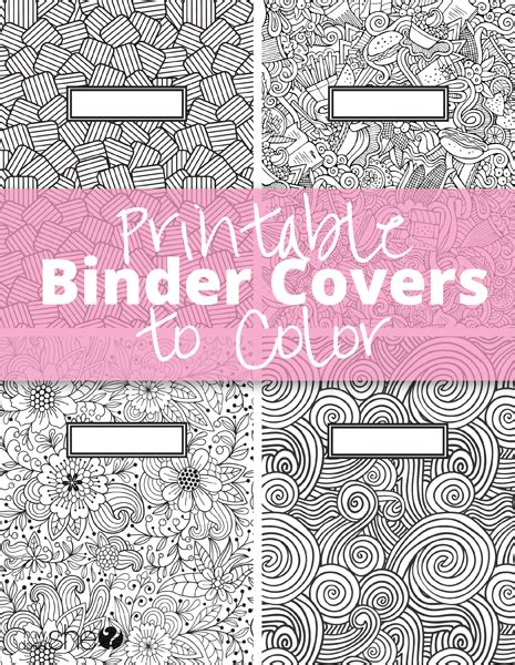 Printable Binder Covers to Color: Free Download for Back-to-School