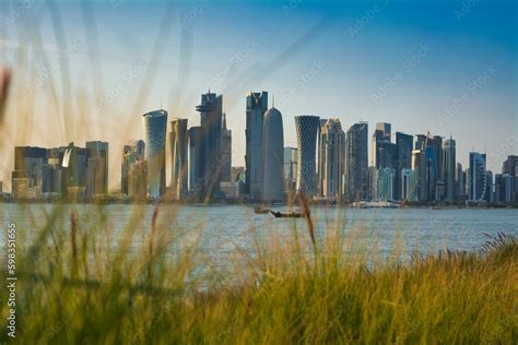 Doha skyline Stock Photo | Adobe Stock