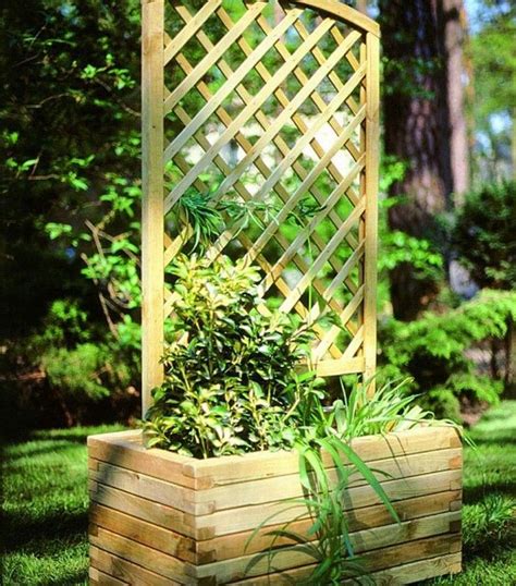 Rectangular Planter with Trellis | Rectangular planters, Patio ...