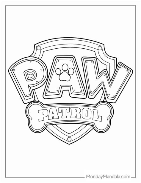 Paw Patrol Badges Coloring Pages