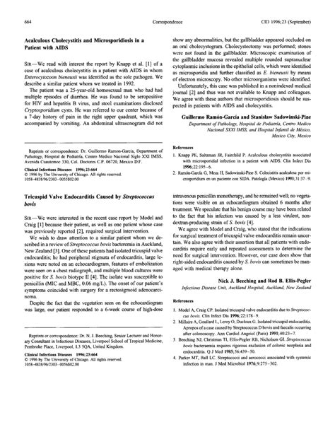 (PDF) Tricuspid Valve Endocarditis Caused by Streptococcus bovis