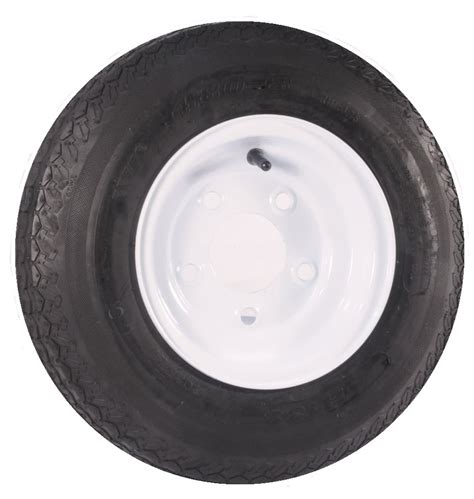 Two Equipment Utility Trailer Tires Rims 4.80-8 480-8 4.80X8 in LRB 5 Lug Galv RV, Trailer ...