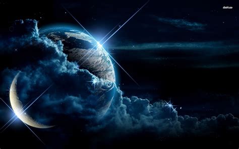 Earth and Moon Wallpaper - WallpaperSafari