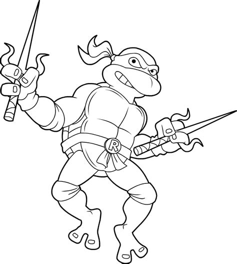 Springfield Punx: TMNT Raphael Coloring Page