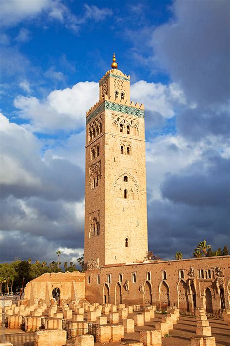 "The Minaret Of The Koutoubia Mosque In Marrakech, Morocco, North ...