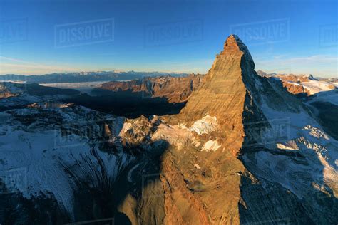 Matterhorn during sunrise in Zermatt, Switzerland, Europe - Stock Photo ...