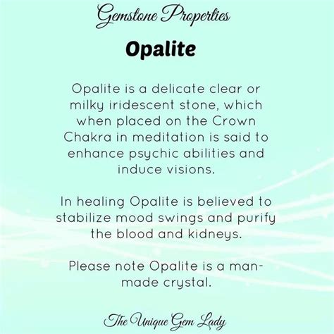 Opalite | Crystal healing stones, Crystals healing properties, Opalite crystal