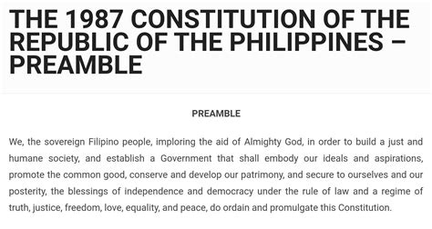 Preamble Philippine Constitution