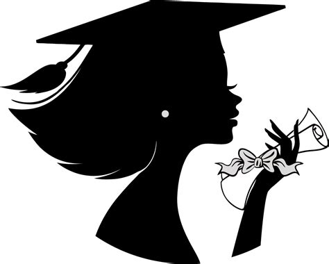Graduation Girl Silhouette Png