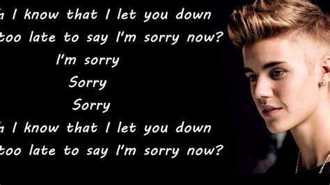 Sorry by JB | Sorry lyrics, Say im sorry, Lyrics