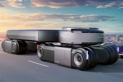 Extendable Electric Transport Trucks : Tesla Autonomous E-Rig