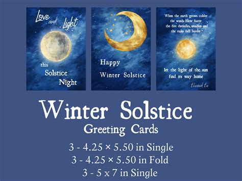 Winter Solstice Greeting Cards Yule Graphic by Elemental Magicks ...