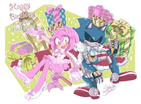 Metal Sonic y Amy en su cumpleaños | Sonic and amy, Sonic, Sonic fan art