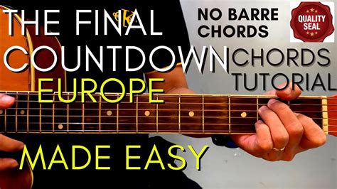 Europe - The Final Countdown Chords (Guitar Tutorial) for Acoustic ...