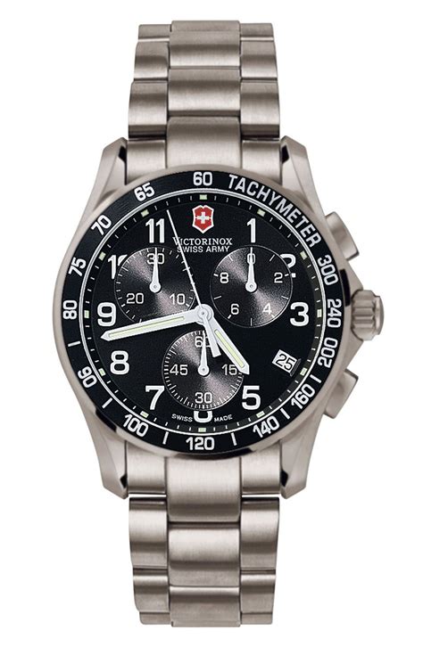 Victorinox Swiss Army® Men's Chronograph Titanium Bracelet Band Watch ...