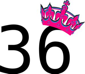 Pink Tilted Tiara And Number 36 Clip Art at Clker.com - vector clip art online, royalty free ...