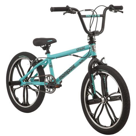 Mongoose Craze Freestyle BMX Bike, 20-inch Mag wheels, 4 Freestyle Pegs, ages 6 and up, Black ...