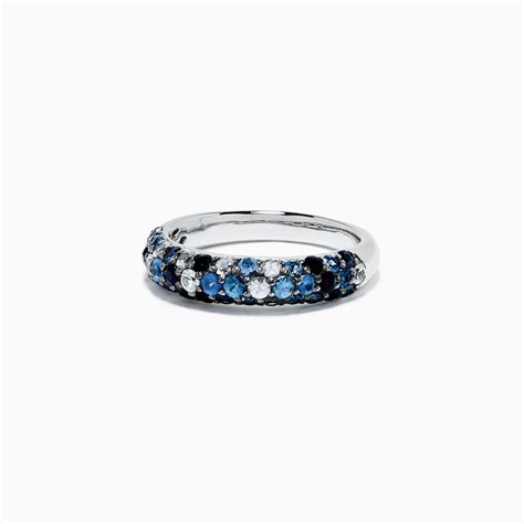 Effy 925 Sterling Silver Blue Sapphire Splash Ring, 1.80 TCW ...