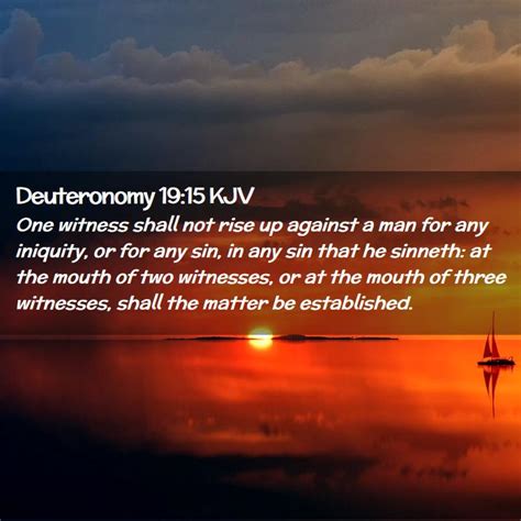 Deuteronomy 19:15 KJV Bible Verse Images