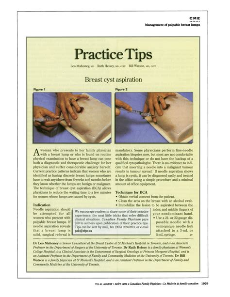 (PDF) Practice Tips: Breast cyst aspiration