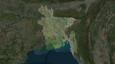 Bangladesh Highlighted. High-res Satellite Stock Illustration - Illustration of world, shape ...