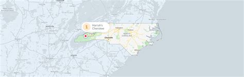 North Carolina Casinos: Map of Locations for Gambling in NC