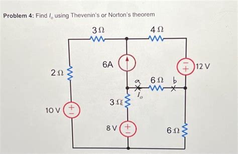 Solved Problem 4: Find 7, using Thevenin’s or Norton’s | Chegg.com