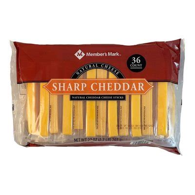 Member's Mark Sharp Cheddar Cheese Sticks, 36 ct. - Sam's Club