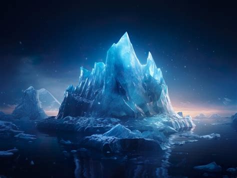 Premium AI Image | Melting glaciers of antarctica calimate change concept