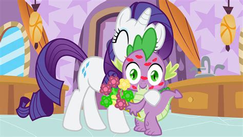 Rarity kisses Spike by 3D4D on DeviantArt