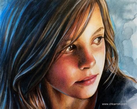 Pencil Portrait Mastery - Time lapse video of a realistic portrait painting in mixed media ...