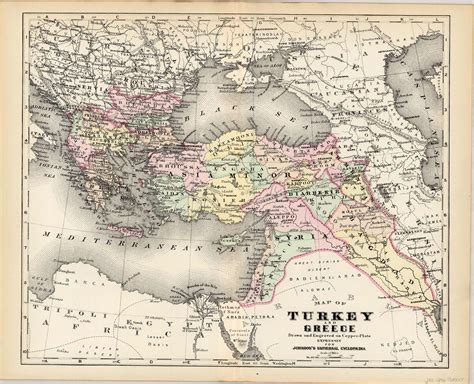 Map of Turkey and Greece - Art Source International