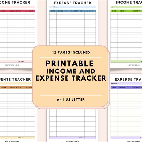 Income and Expense Tracker Income Tracker Expense Tracker - Etsy