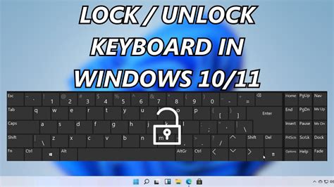 How to Lock / Unlock Keyboard in Windows 10 PC or Laptop (2023) - YouTube