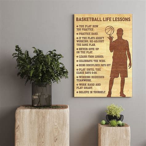 Basketball Life Lessons Poster Basketball Art Prints Gift - Etsy