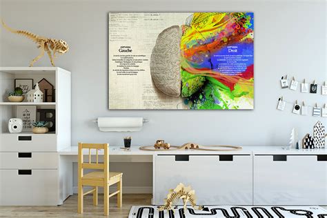 Right Left Brain Art Anatomy Print Psychology Wall Art Brain - Etsy
