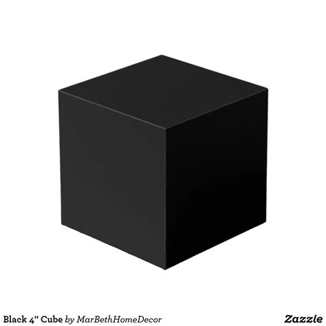 Black 4" Cube | Zazzle | Cube, Coffee table, Decor