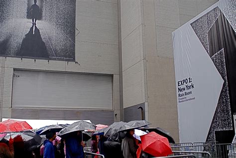 NYC ♥ NYC: Rain, Outside and Inside - "Rain Room" Art Installation at the Museum of Modern Art