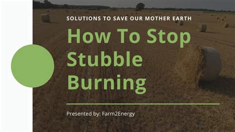 How to Stop Stubble Burning- solutions to save our mother earth ...