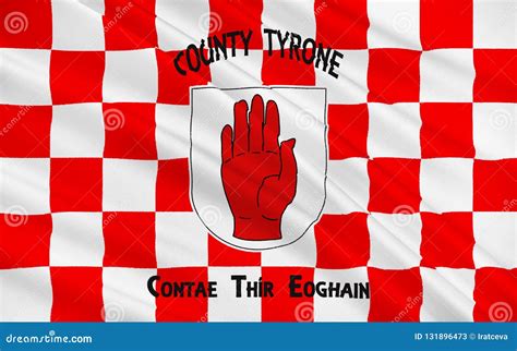 Flag of County Tyrone is a County in Ireland Stock Illustration ...