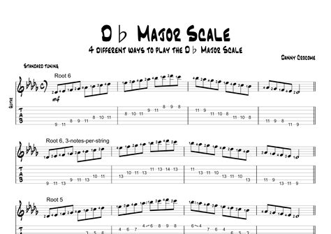 Db Major Scale - 4 Different Ways to Play The Db Major Scale Sheet ...