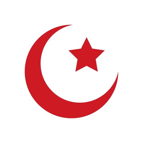 crescent moon and star islam symbol 2484637 Vector Art at Vecteezy