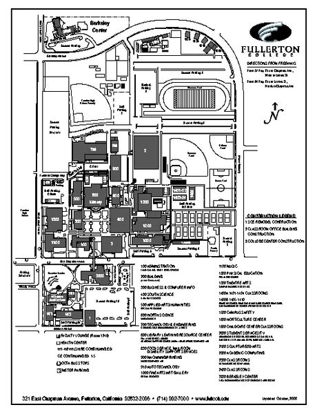 Fullerton College Campus Map - 321 E Chapman Ave Fullerton CA 92832 • mappery