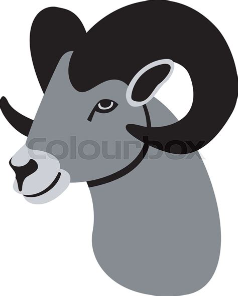 ram head, vector | Stock vector | Colourbox