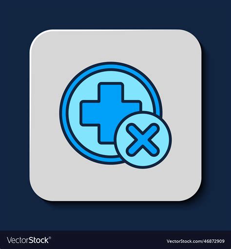 Filled outline cross hospital medical icon Vector Image