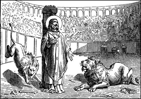 Ignatius of Antioch is Martyred by Being Fed to Lions | ClipArt ETC