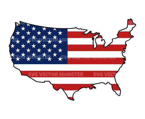 USA Map USA Flag Svg. America Map American Flag Svg. Vector - Etsy Hong ...