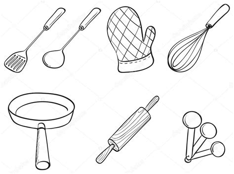 Kitchen Utensils Drawing at GetDrawings | Free download