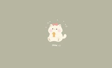 Premium Vector | Cute Cat Wallpaper Background pastel colour