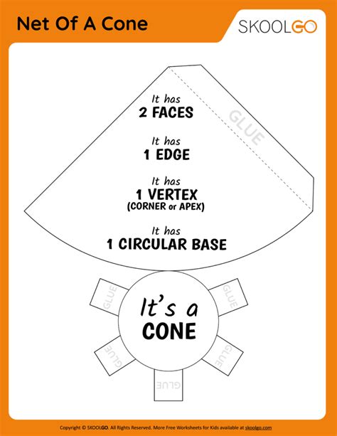 Net Of A Cone - Free Worksheet - SKOOLGO